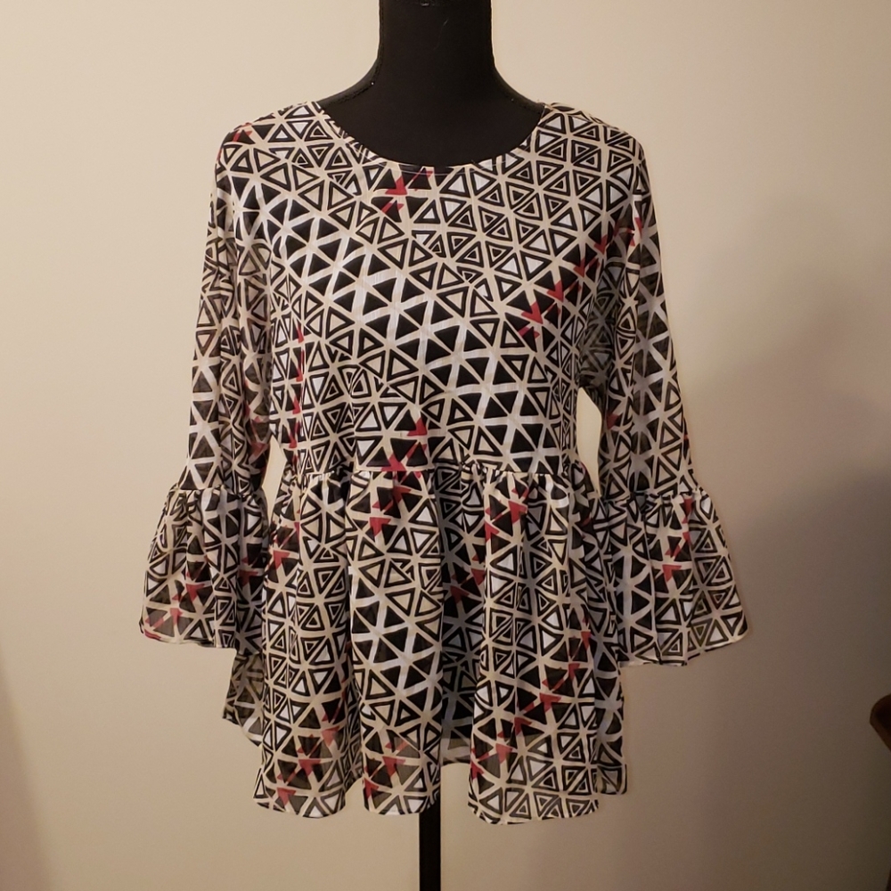 BCBGeneration Women's Ruffle Hem Top